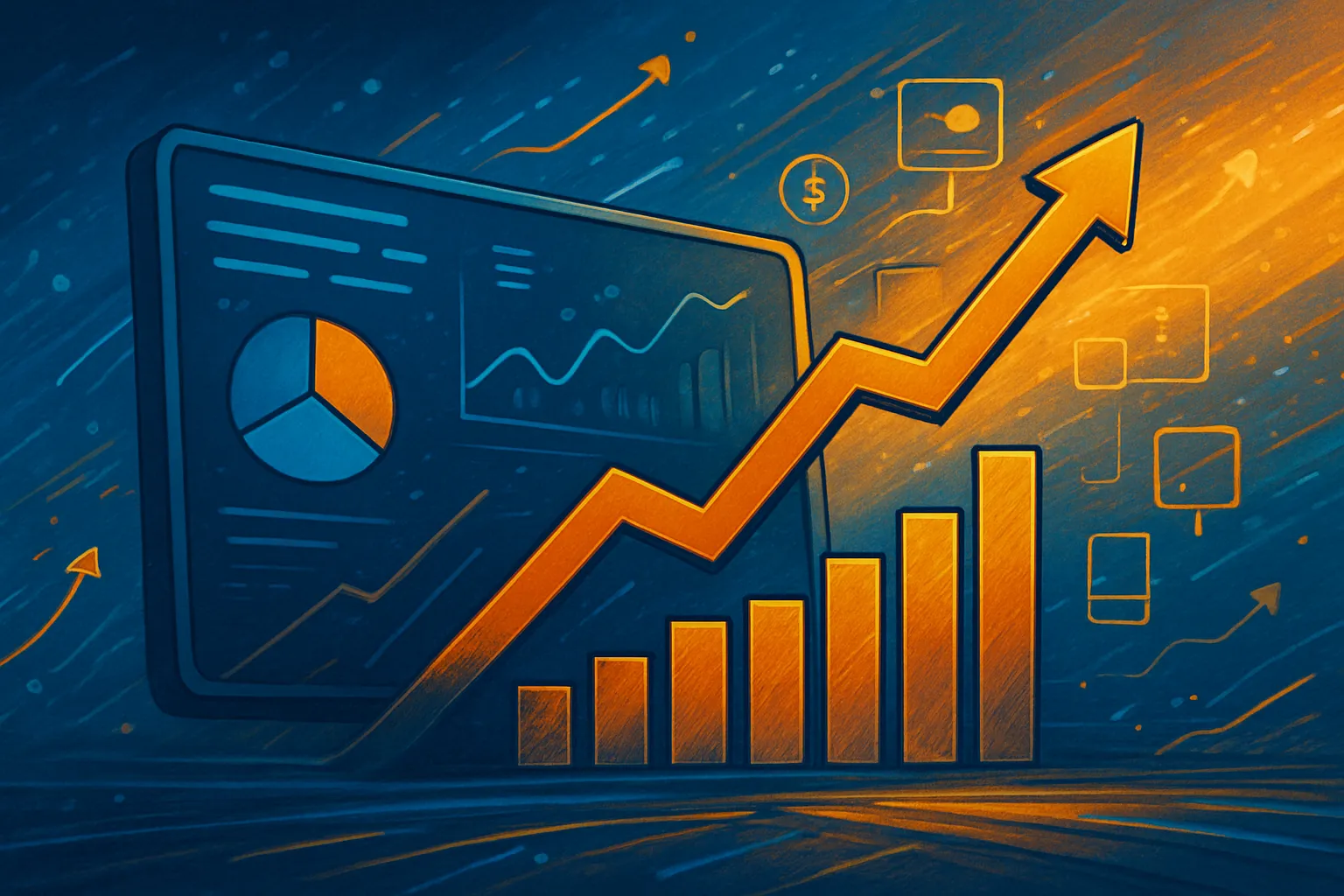 Visual de tendencias digitales que muestra cómo impulsan las ventas en negocios modernos.