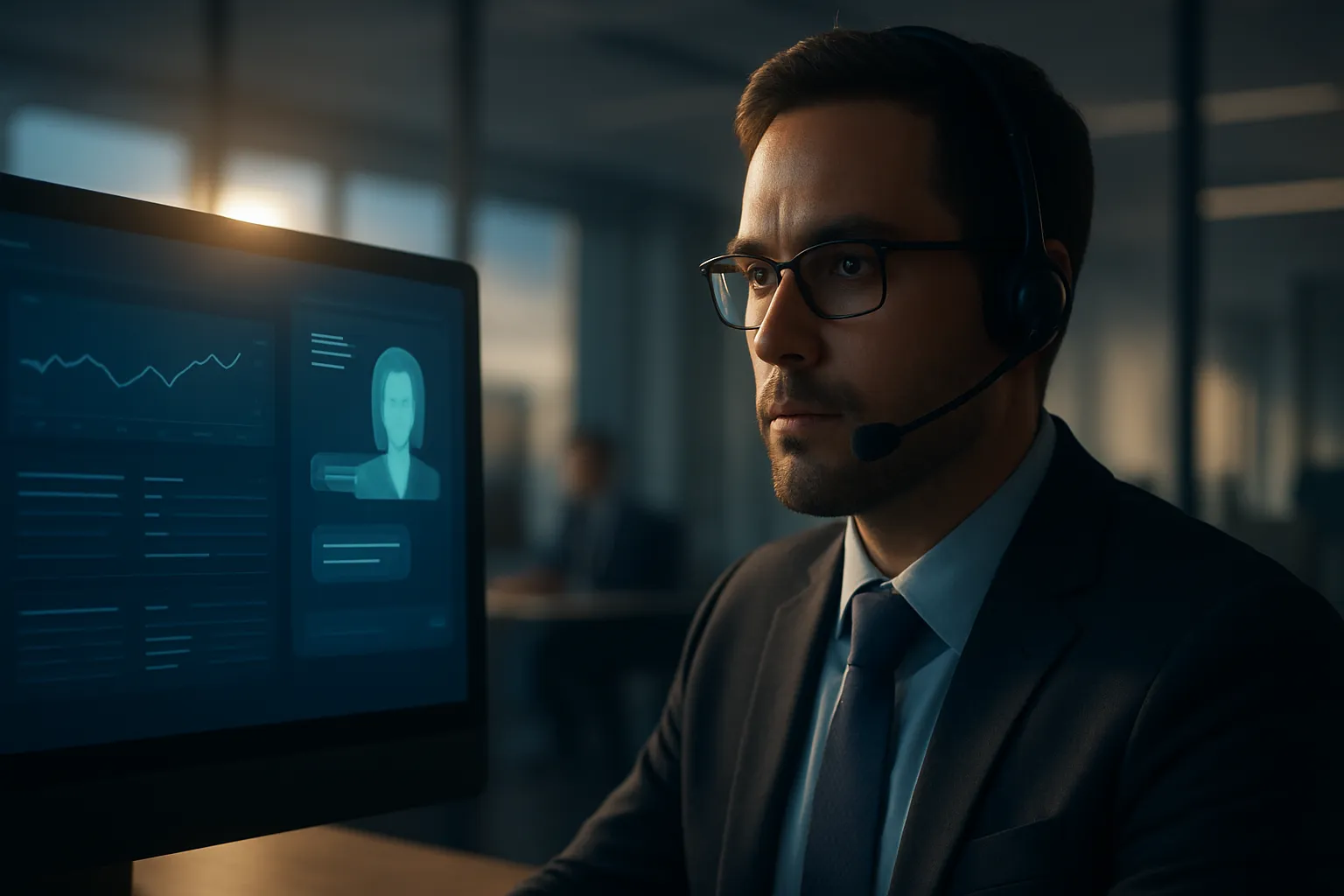 Atención al cliente con agentes de IA: eficiencia, control y supervisión en un entorno empresarial moderno.