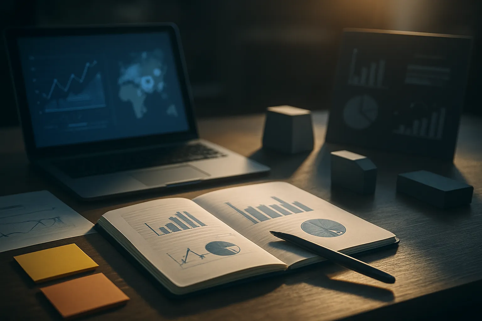 Mesa de validación de ideas con IA para detectar oportunidades y medir mercados con rapidez.