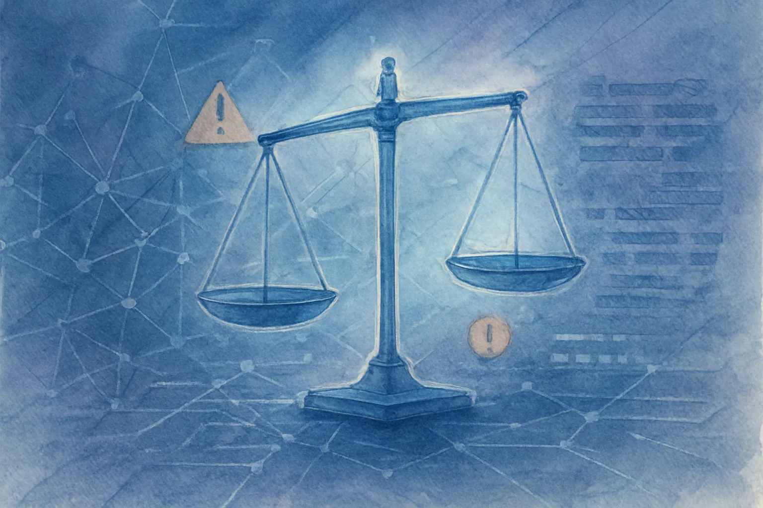 Ilustración del sesgo algorítmico y su impacto en decisiones automatizadas.