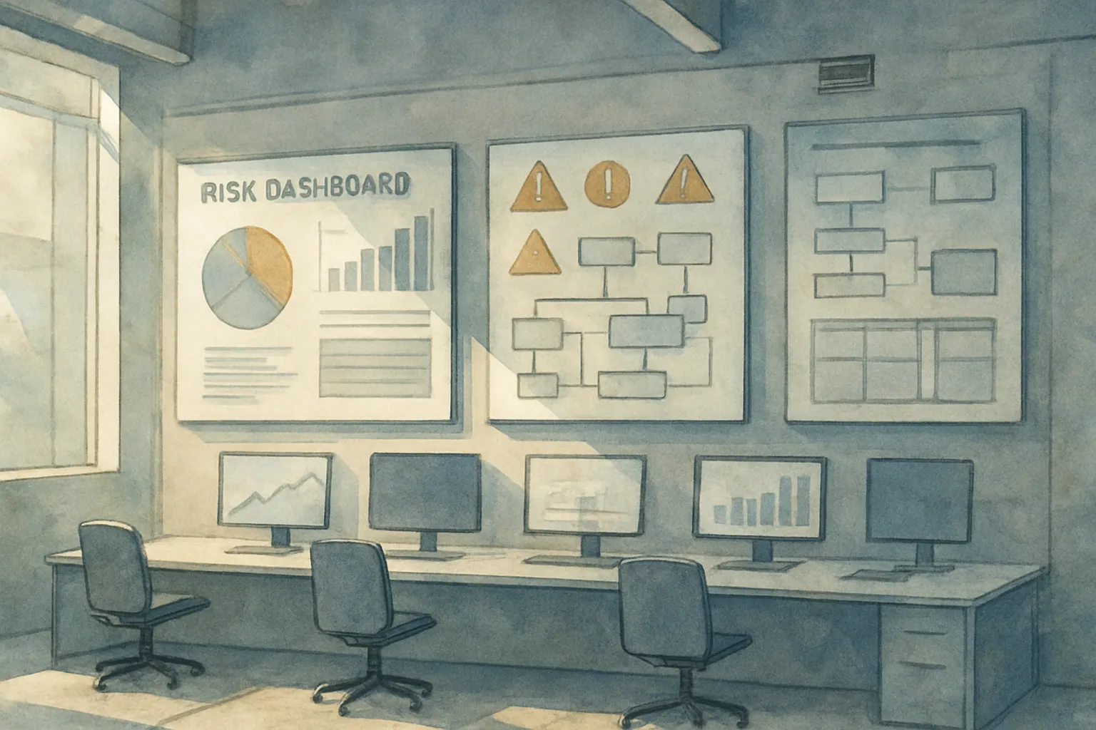 Visualización de riesgos operativos y criterios de adopción para implementar IA generativa con rigor.
