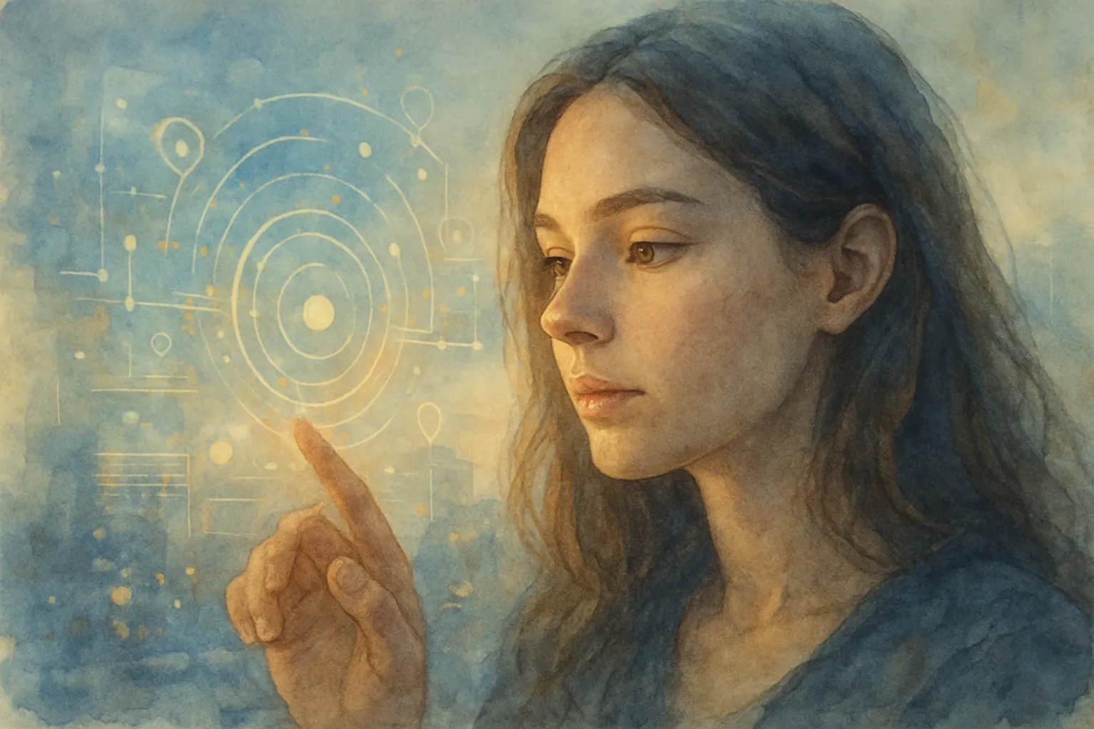 Retrato conceptual del futuro de la tecnología y su impacto en la relación entre ciudadanía y sociedad.