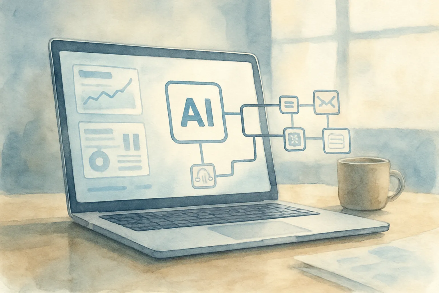 Automatización con IA en tareas reales: flujos de trabajo más ágiles y medibles.