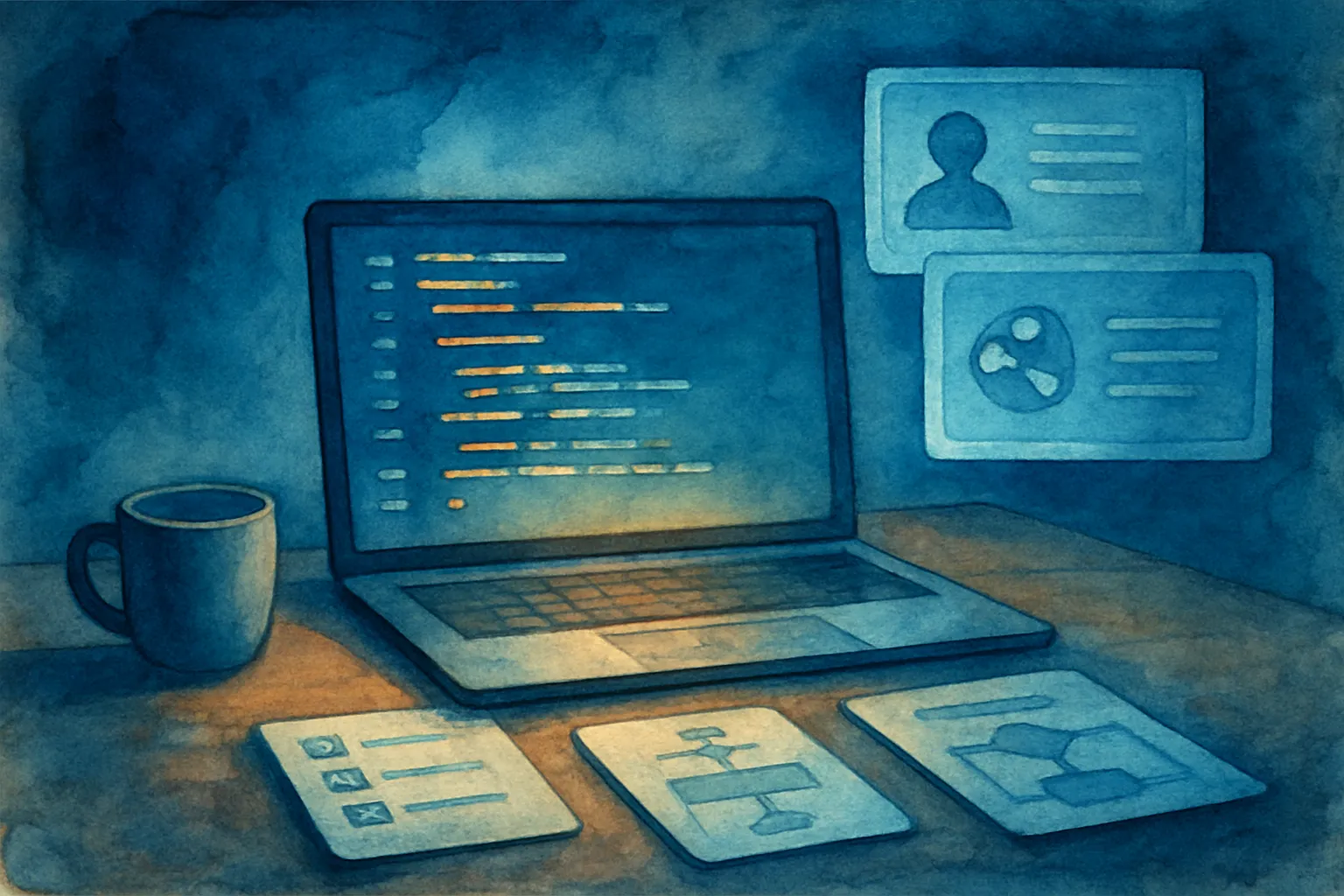 Conclusión visual sobre adoptar IA generativa con criterio en programación y trabajo técnico.