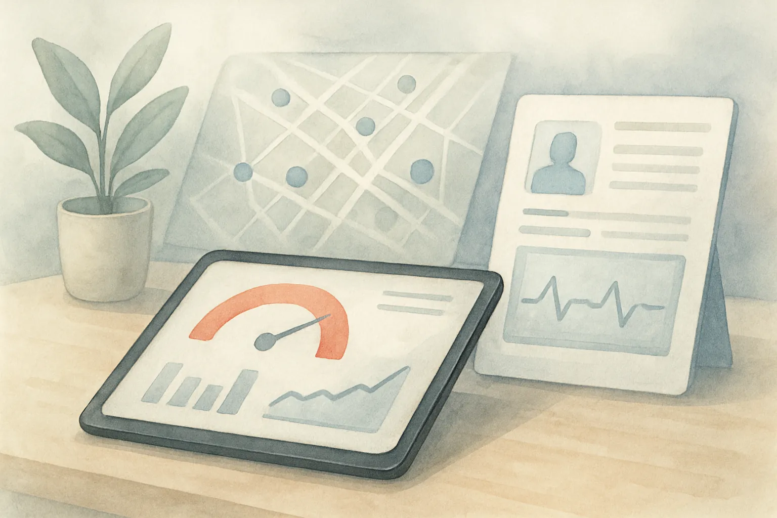 Ilustración de la salud pública digital como herramienta para detectar riesgos y apoyar la prevención.