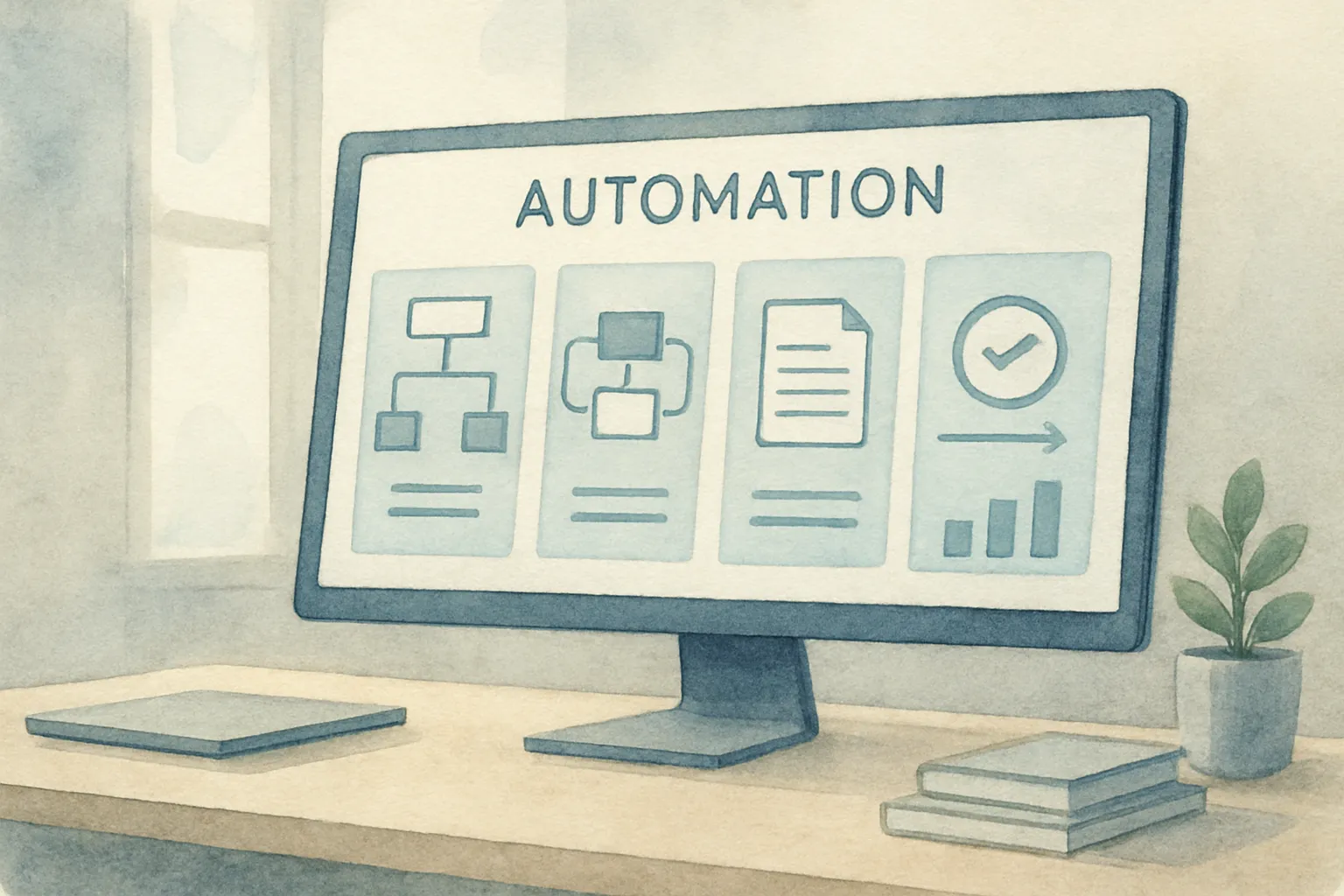 Visual de cómo la automatización reduce costos operativos al simplificar procesos empresariales.