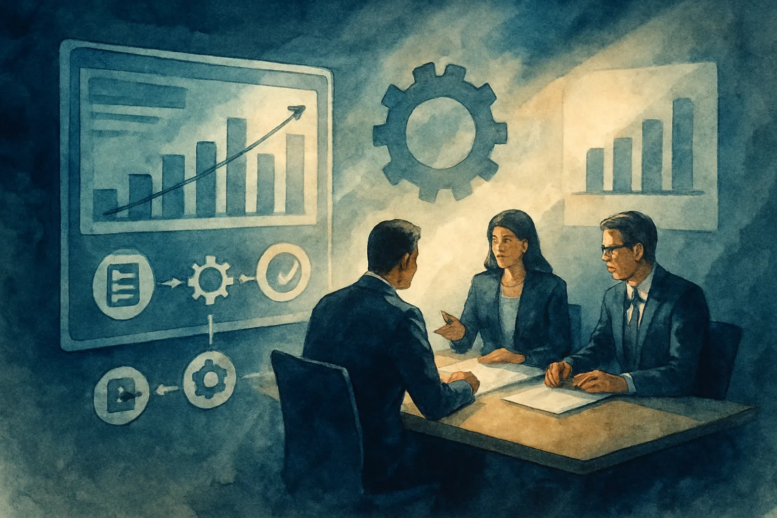 Conclusión visual de una estrategia operativa más competitiva, con foco en eficiencia y productividad empresarial.