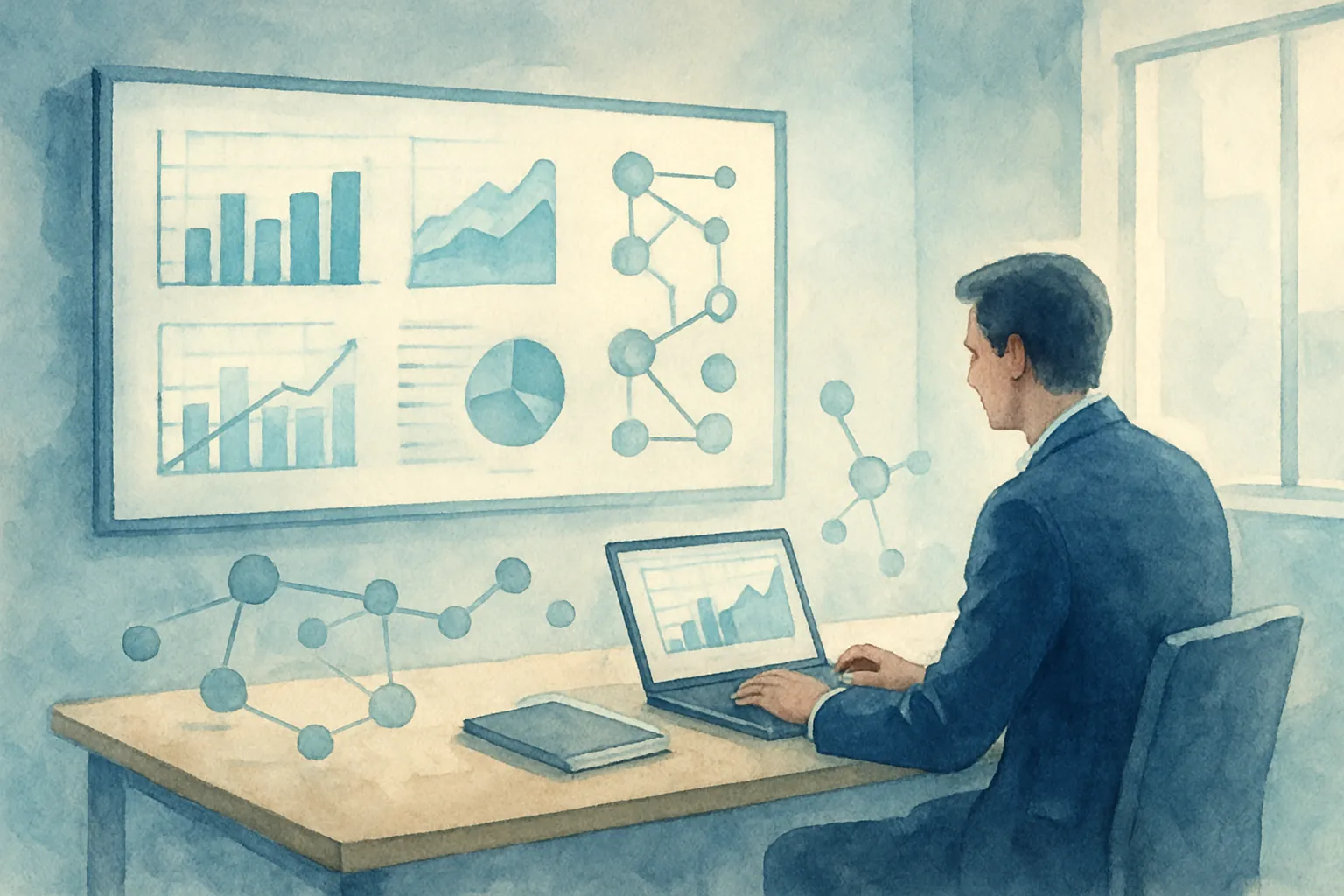 Concepto visual de inteligencia artificial para negocios más ágiles y eficientes.