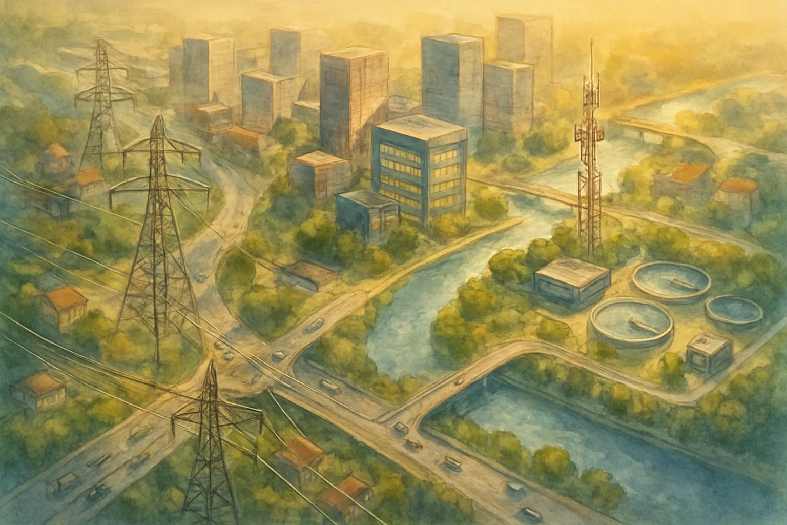 Infraestructuras críticas en la vida cotidiana: la red invisible que sostiene la ciudad moderna.