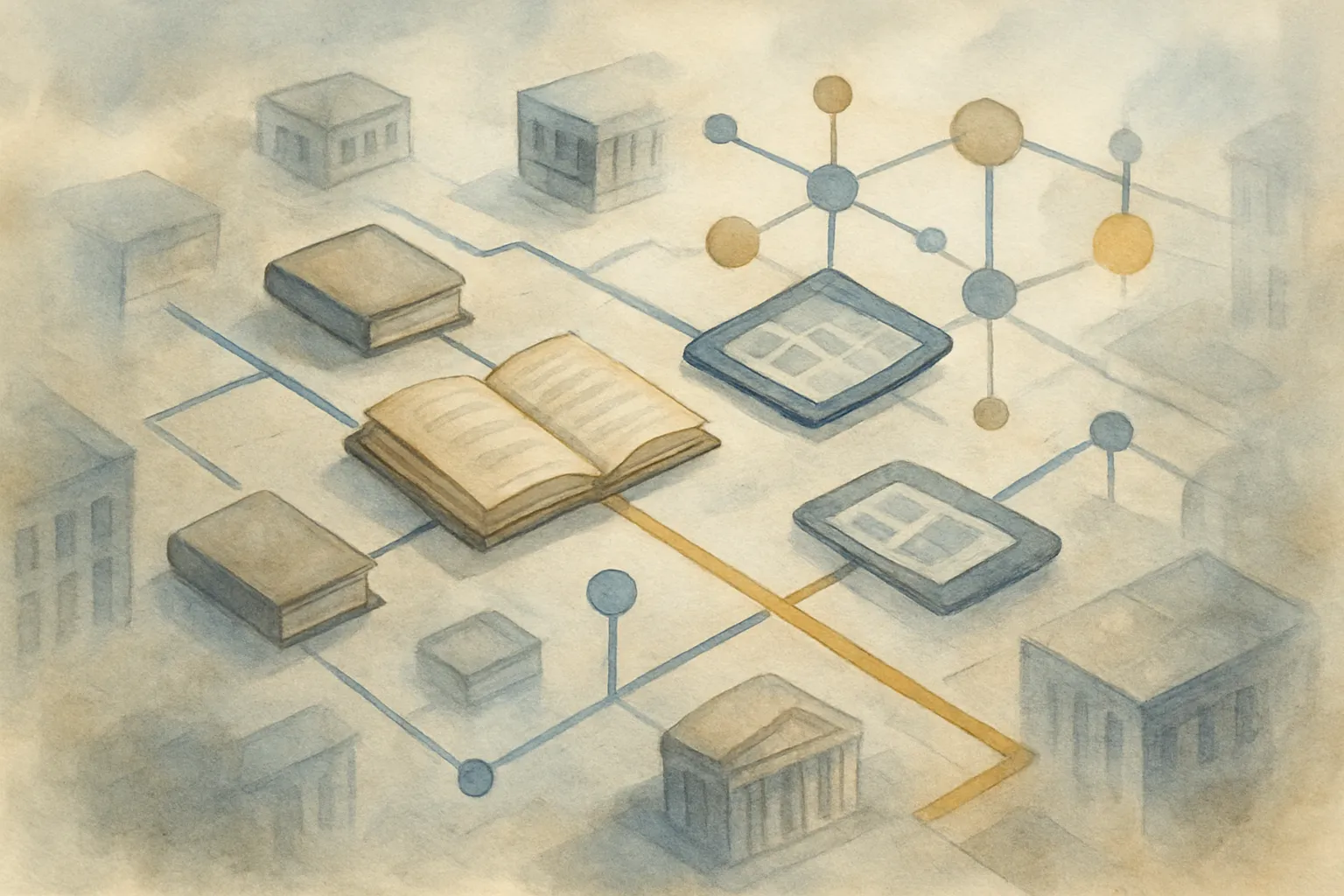 Mapa visual de cómo la tecnología reorganiza el conocimiento colectivo y su alcance social.