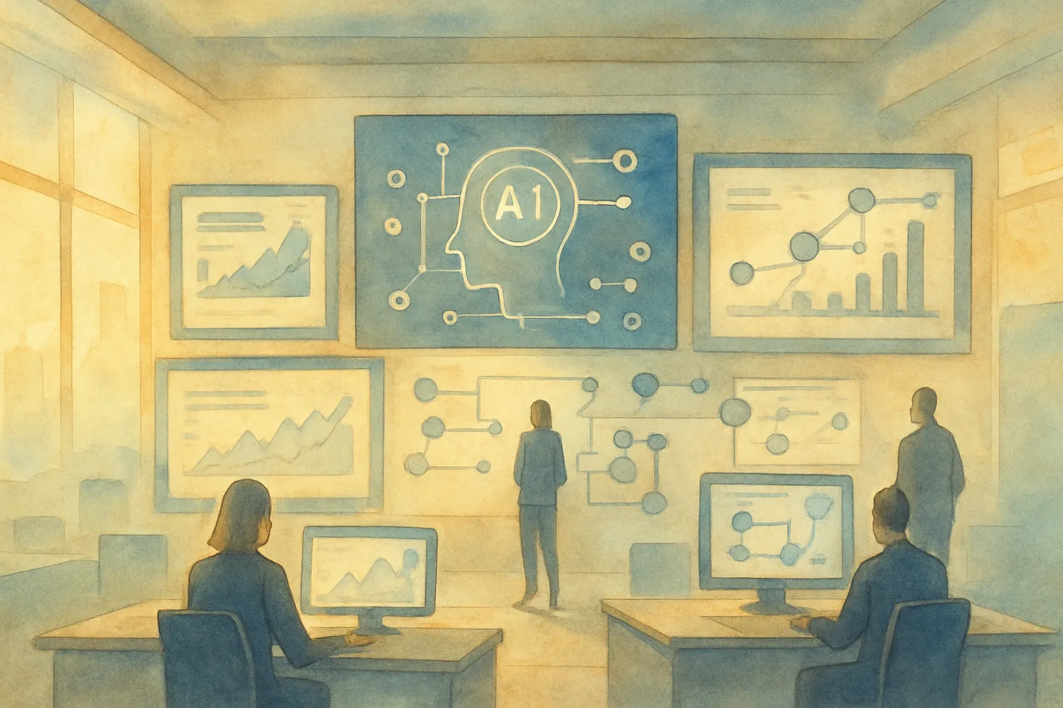 IA en procesos empresariales y decisiones: una visión estratégica de datos, automatización y eficiencia.