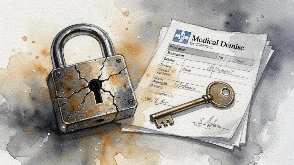 Watercolor representation of data vulnerability in healthcare