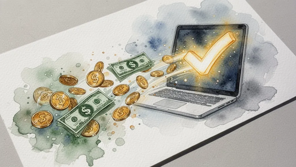 Acuarela de futuro de finanzas integradas con IA