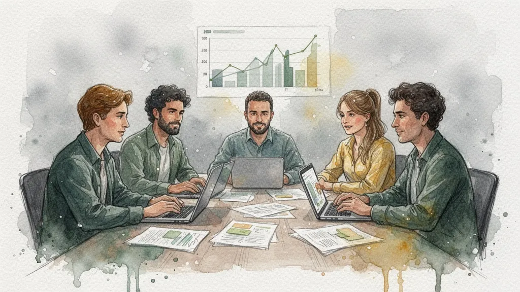 Equipo colaborando en torno a datos y cultura digital