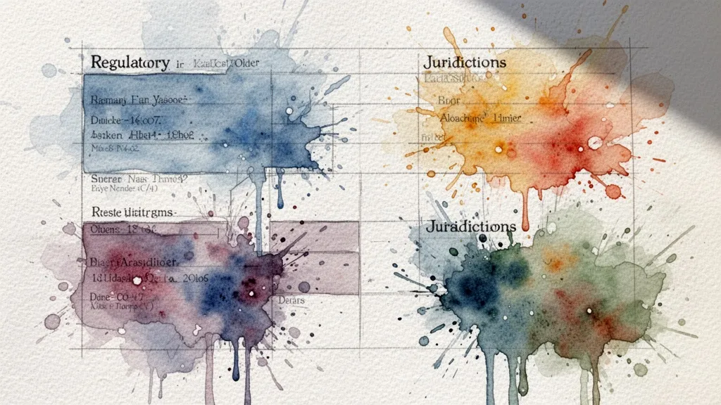 Watercolor abstract blueprint symbolizing regulation and standards