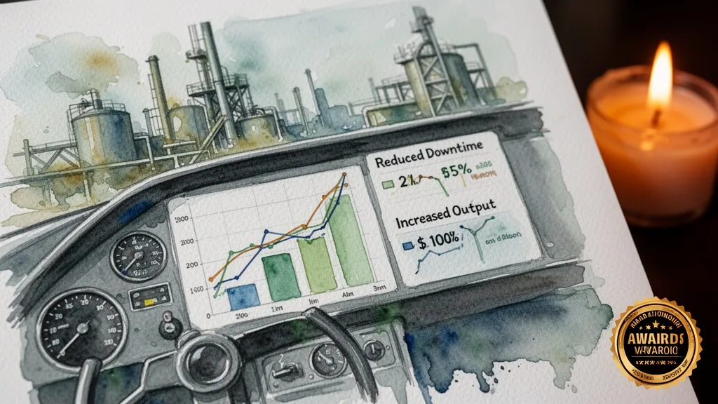 Dashboard showing productivity gains from predictive maintenance