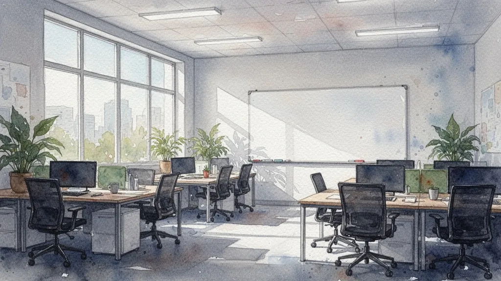 Corporate innovation lab with startup-style workspaces