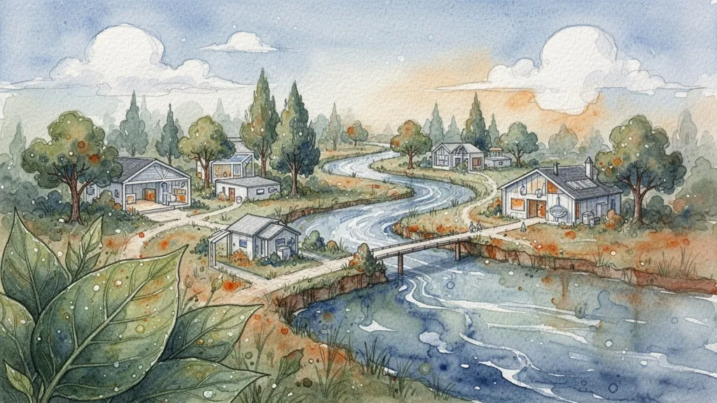 Watercolor ecosystem of interconnected process modules