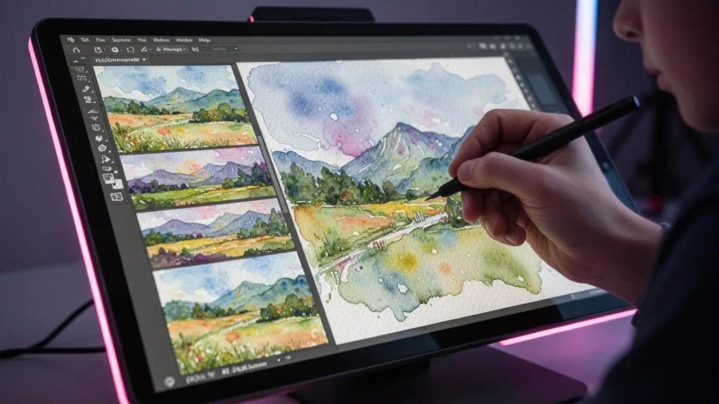 Student using AI to generate artistic variations